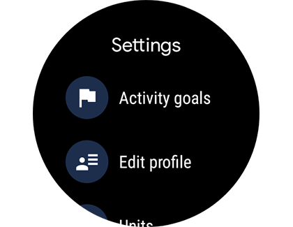 List of settings for the Google Fit app