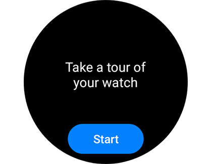 Take a tour of your watch with Start button displayed