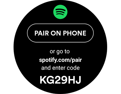 PAIR ON PHONE option displayed during Spotify setup