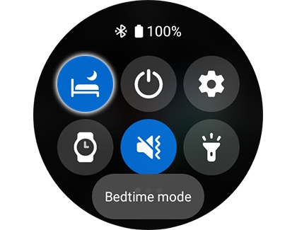 Bedtime mode icon highlighted on a Samsung Galaxy Watch