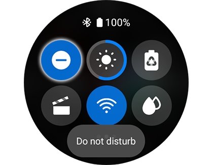 Do not disturb icon highlighted on a Samsung Galaxy Watch