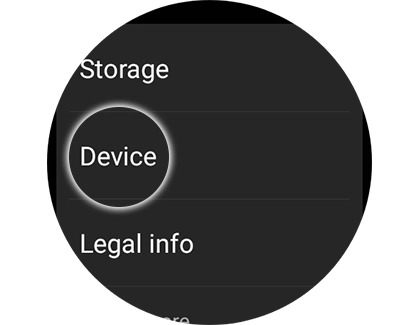 Device highlighted on a Samsung Galaxy Watch