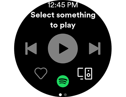 The Spotify app on a Samsung Galaxy Watch
