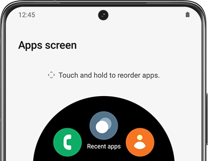 Apps screen with a list app icons in the Galaxy Wearable app