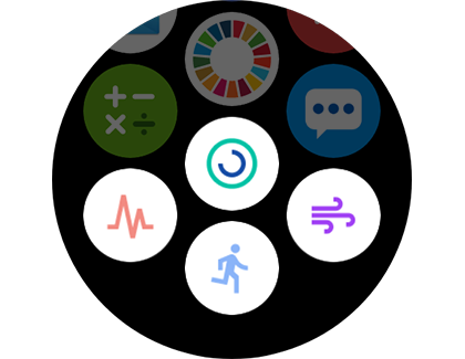 Google Fit trackers highlighted on a Galaxy watch