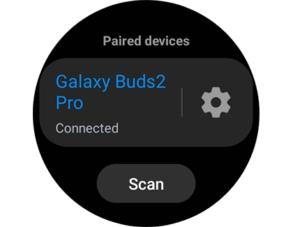 Galaxy Buds2 Pro paired on a Galaxy smart watch