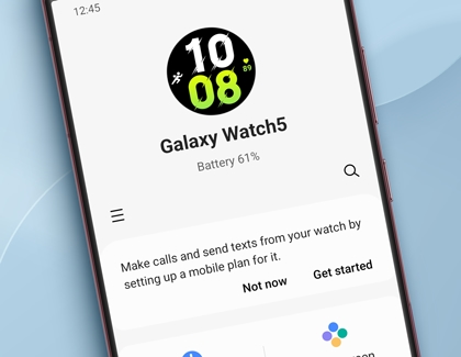 Galaxy Wearable app with Galaxy Watch5 connected