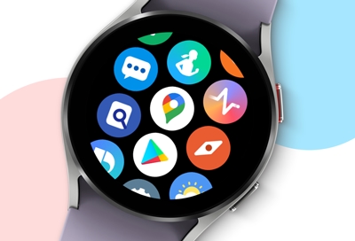 Galaxy Watch5 with new google apps and services icons