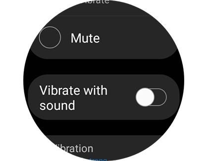 Vibrate with sound switched off on a Samsung smart watch