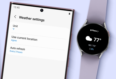 Update the weather information on your Galaxy watch