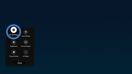 All Settings icon highlighted in the Samsung MovingStyle Quick Settings panel.