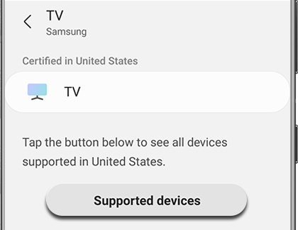 Supported devices highlighted on a Galaxy phone