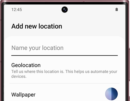 Add a new location screen in the SmartThings app