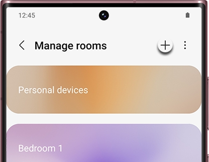 Add icon highlighted next to Manage rooms