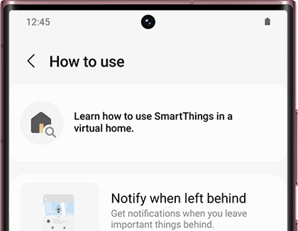 SmartThings' How to use screen with a list of features explained