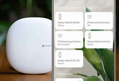 SmartThings app with devices