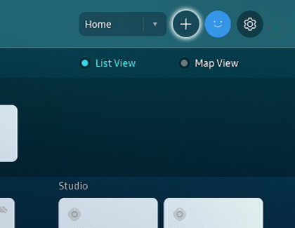 Add device icon highlighted in the SmartThings app