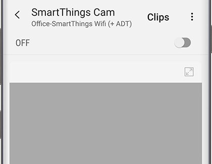 Smart Cam turned off in the SmartThings app