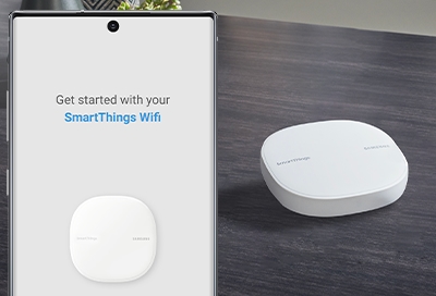 SmartThings Hub on a table
