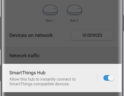 Enable SmartThings Hub setting for Connect Home on the SmartThings App