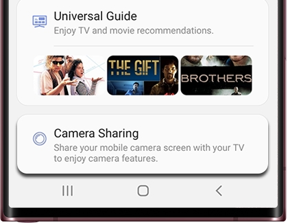 Camera Sharing highlighted in the SmartThings app