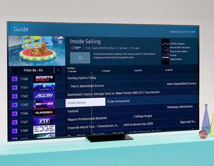 Samsung TV with Samsung TV Plus guide