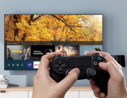 Samsung TV being controlled by Playstation controller