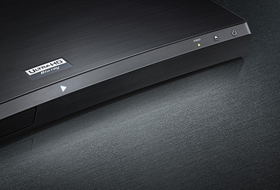 Close-up of a Samsung Blu-ray player