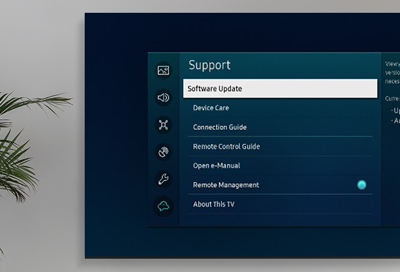 Update the software on your Samsung smart TV or Monitor
