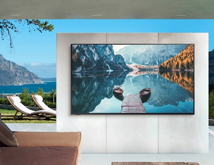 Samsung Terrace QLED 4K Smart TV on the wall