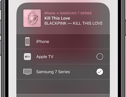 screen cast from iphone to samsung tv