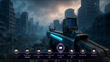 Game Bar with Screen Ratio selected.