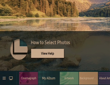 View Help button under how to select photos option