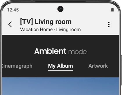 My Album highlighted on Ambient mode on SmartThings app