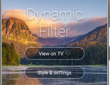 Dynamic filter being selected with View on TV button underneath