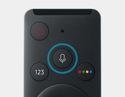 TV Remote with microphone highlighted