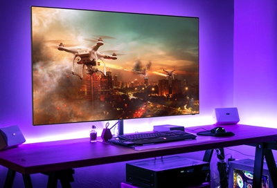 Samsung TV with mouse and keyboard for gaming
