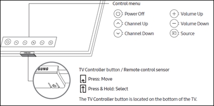 one button control on Samsung TV