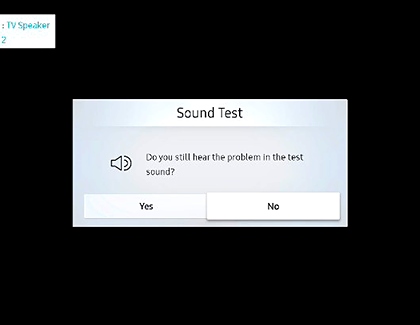 Run a Sound Test popup menu