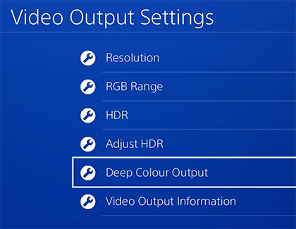 Video Output Settings on the PlayStation 4 Pro