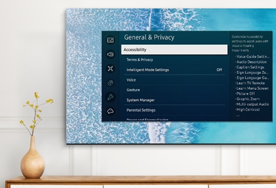 Closed captions and other accessibility settings for your Samsung TV