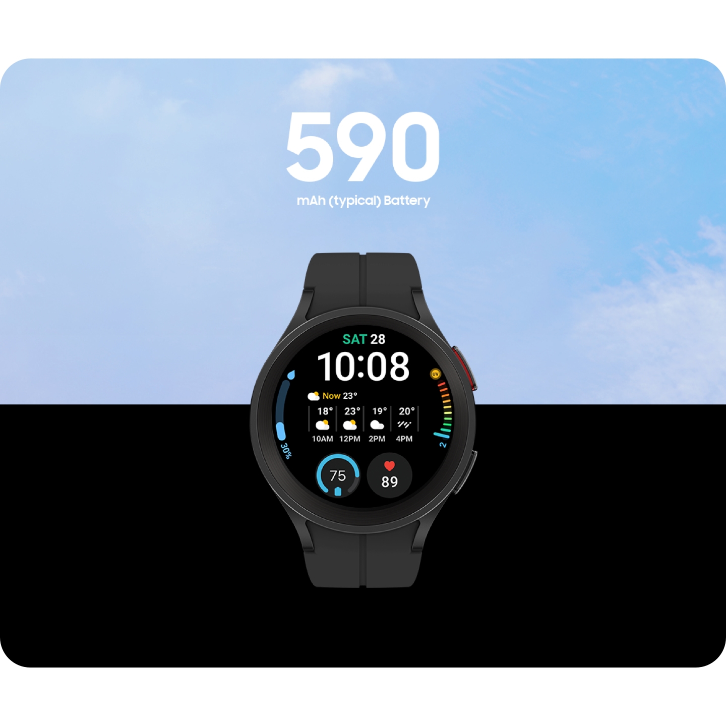 Watch5 | 45mm, Black US Titanium, Pro, Samsung Bluetooth Galaxy Business SM-R920NZKAXAA |