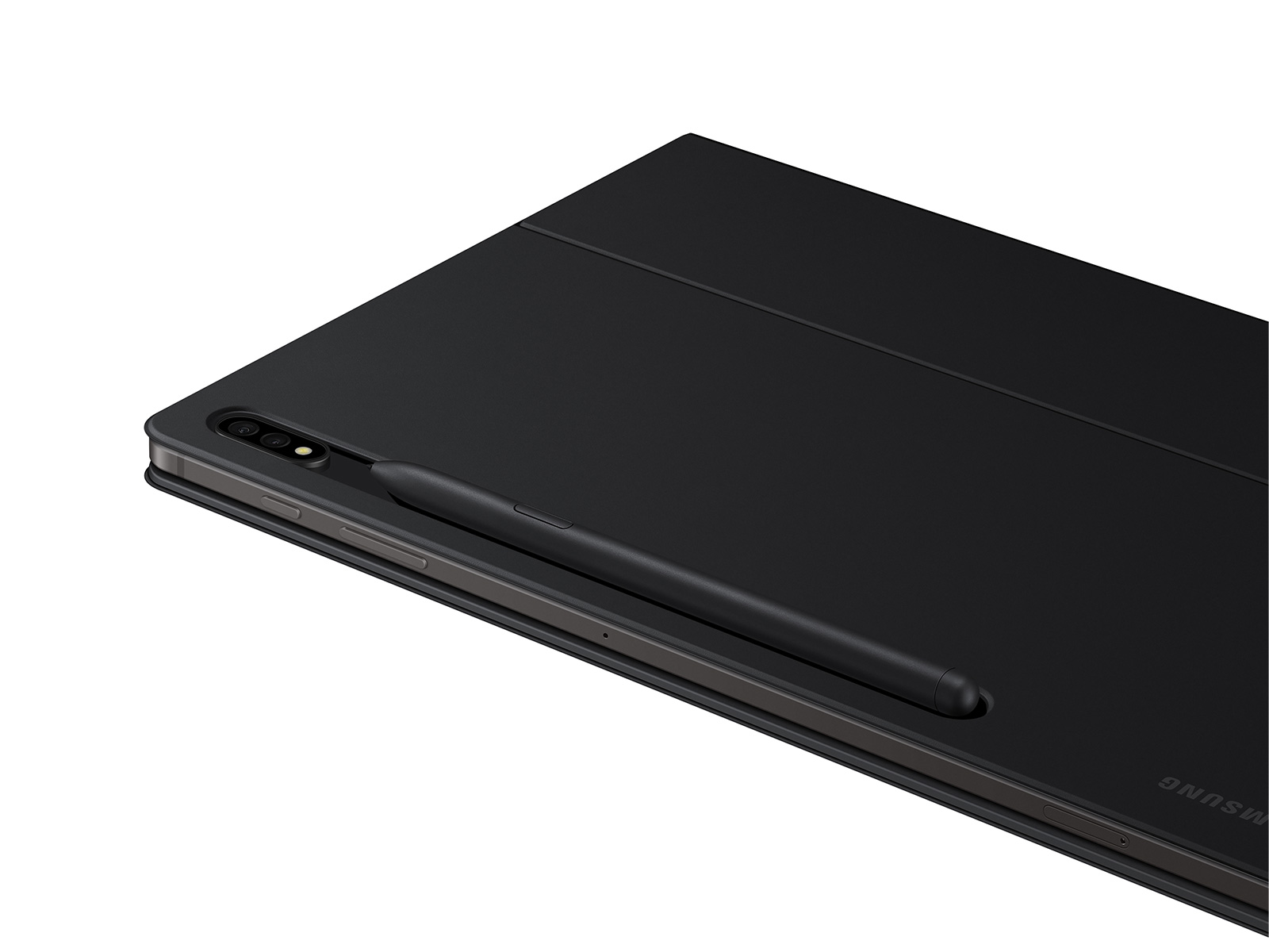Galaxy Tab S8+ / S7 FE / S7+ Book Cover Keyboard Slim, Black Mobile  Accessories - EF-DT730UBEGUJ | Samsung US