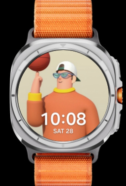 A lineup of three Galaxy Watch Ultras with different Trail Bands and One UI watch faces.