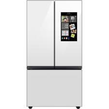 Bespoke White Counter Depth 3-door French Door Refrigerator with Family Hub Screen