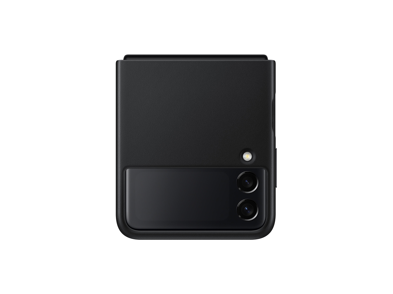 Funda de cuero para Galaxy Z Flip3 5G, negro