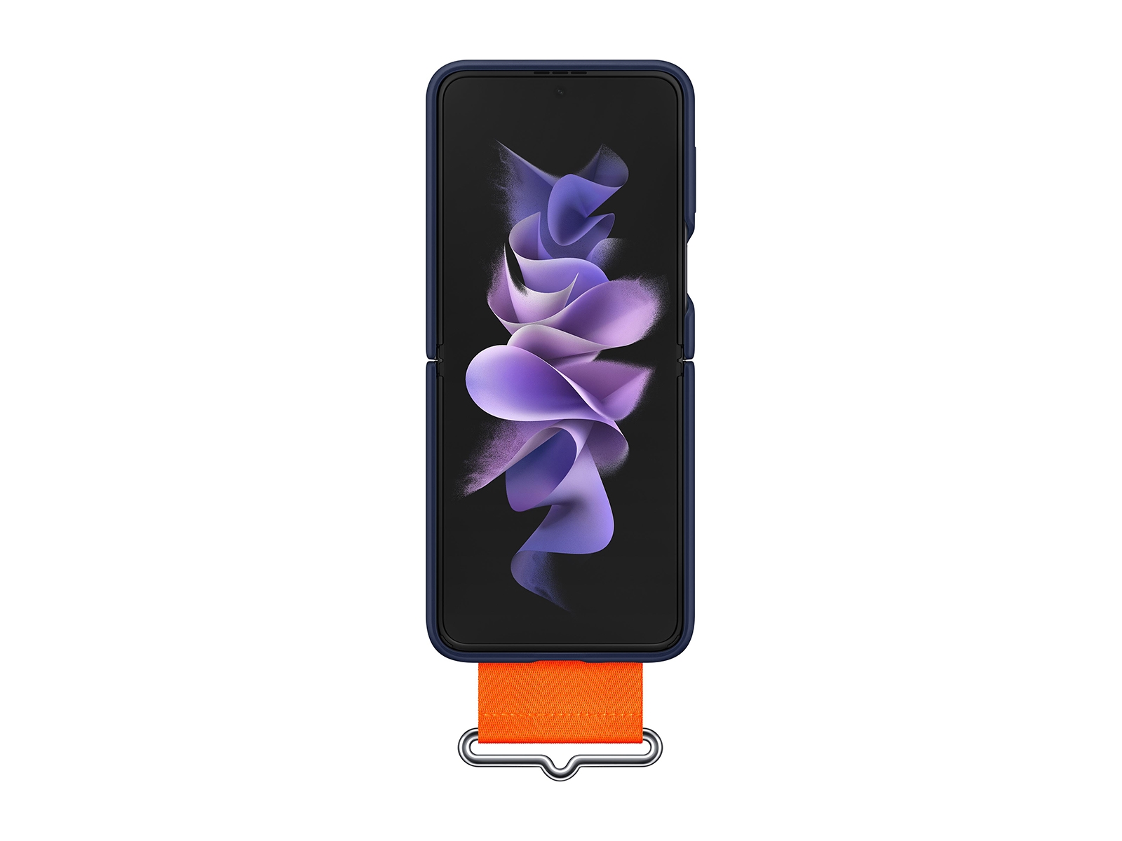 Thumbnail image of Galaxy Z Flip3 5G Silicone Cover with Strap, Navy