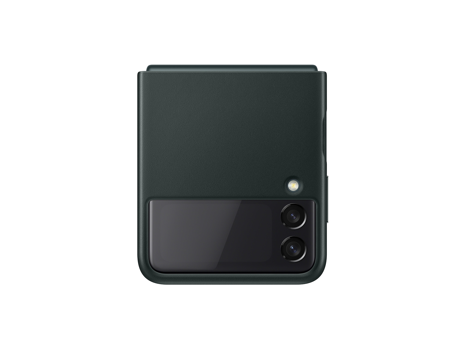 Funda de cuero para Galaxy Z Flip3 5G, verde