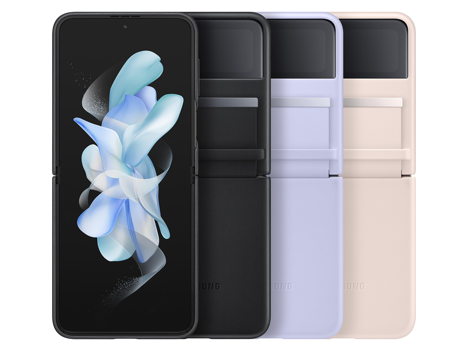 Funda de piel con solapa Galaxy Z Flip4 Negro Accesorios para móviles EF-VF721LBEGUS | Samsung EE.UU