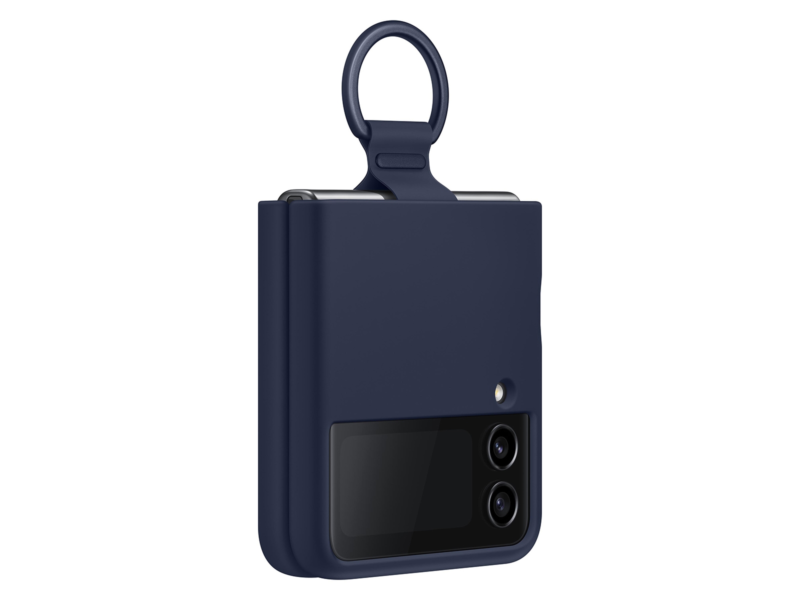 Galaxy Z Flip4 Silicone Cover with Ring Navy Mobile Accessories